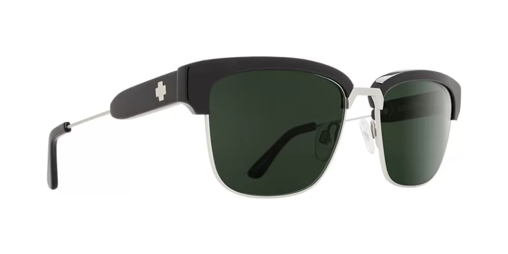 عینک آفتابی اسپای SPY Bellows Black Silver Happy Gray Green Polar
