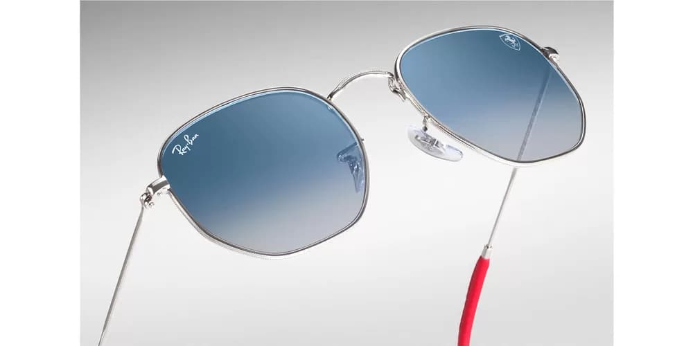 عینک آفتابی RayBan 3548NM Scuderia Ferrari Silver Light Blue Gradient