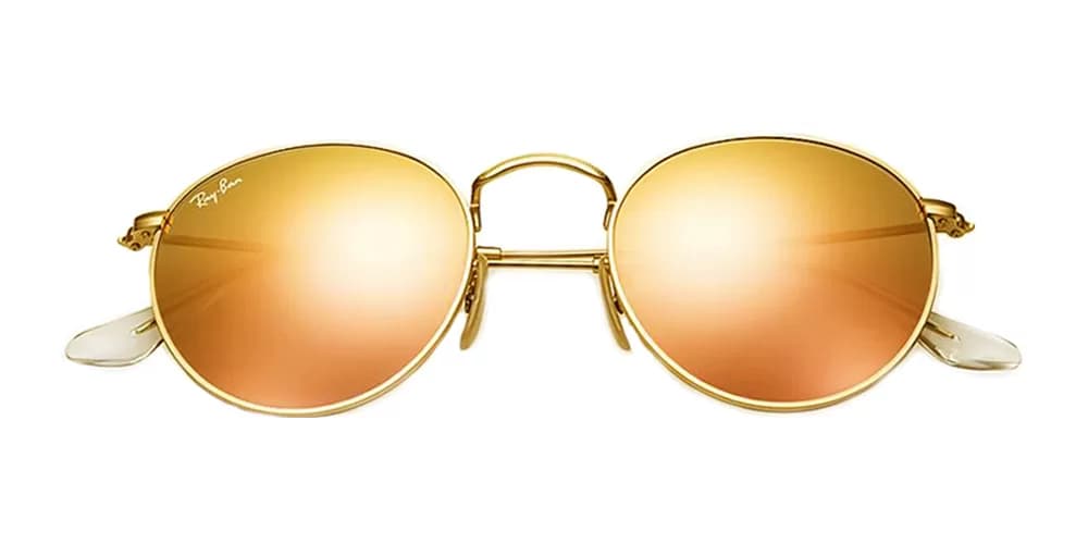 عینک آفتابی RayBan 3447 Round Gold Red Flash Lenses