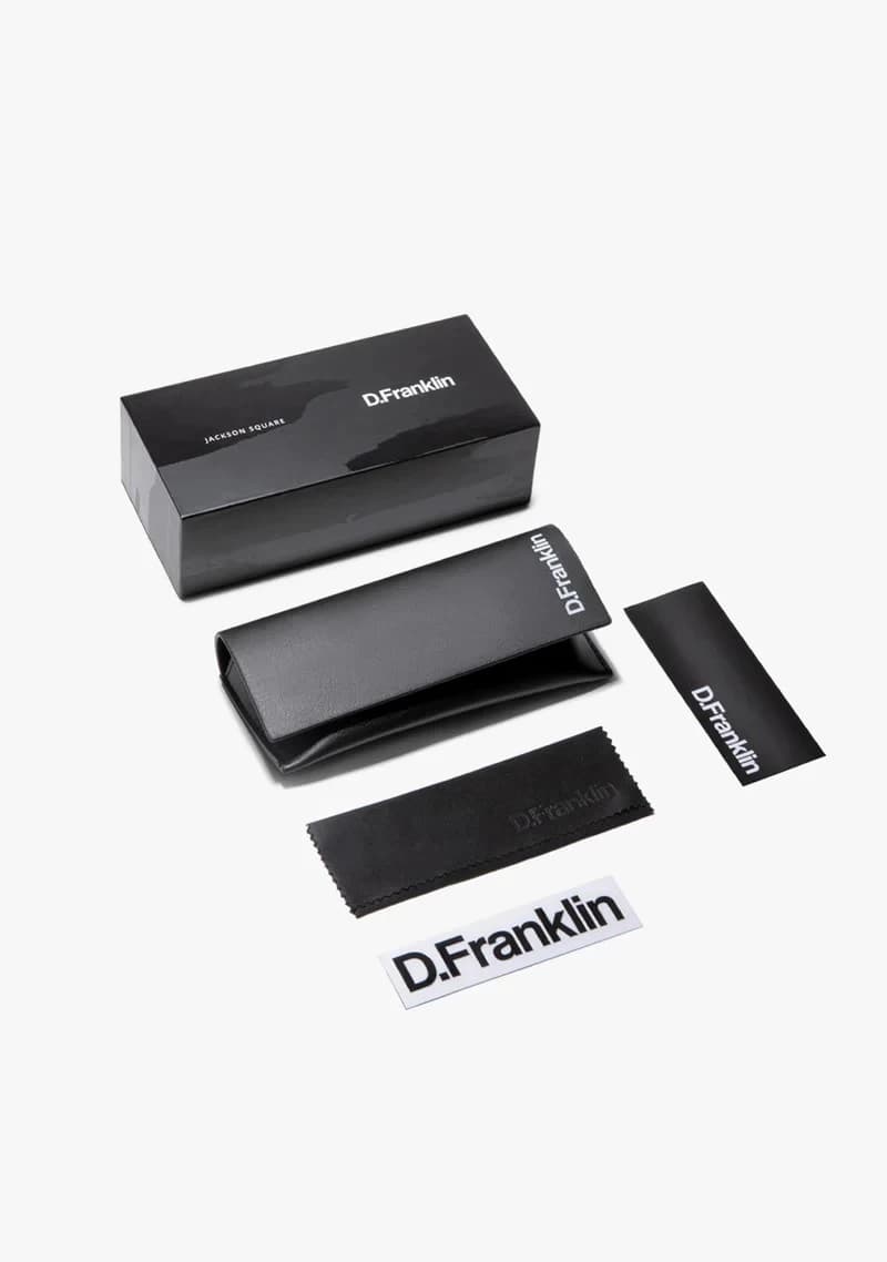 عینک آفتابی دی فرانکلین مدل D.FranklinJACKSON JACKSON SQUARE / SHINY BLACK - ORANGE