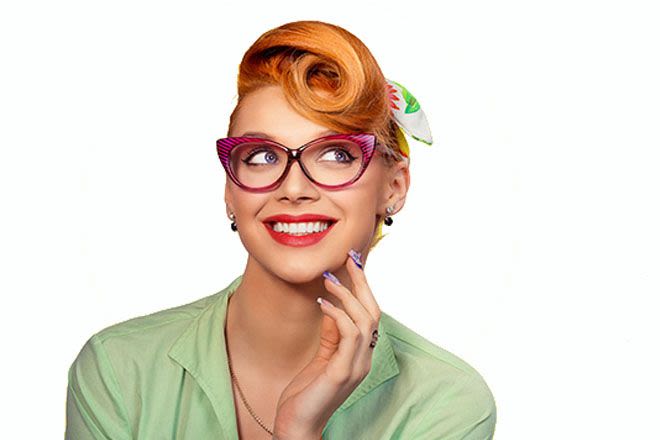 عینک برای صورت لوزی