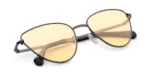 عینک آفتابی هاکرز مدل  Gun Metal Yellow Rounded Lulita - Image 3