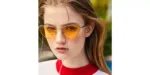 عینک آفتابی هاکرز مدل  Gun Metal Yellow Rounded Lulita - Image 8