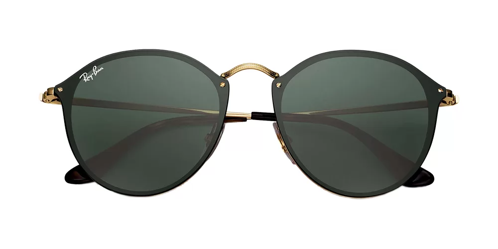 RB3574N-Blaze-Round-Gold-Green-Classic.jpg عینک آفتابی RayBan 3574N Blaze Round Gold Green Classic - Image 1