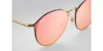 عینک آفتابی RayBan 3574N Blaze Round Gold Pink Mirror - Image 4