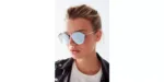 عینک آفتابی RayBan 3574N Blaze Round Bronze Copper Violet Mirror - Image 6