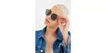 عینک آفتابی RayBan 3574N Blaze Round Gold Green Classic - Image 6