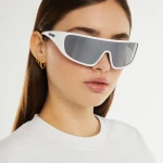 عینک آفتابی دی فرانکلین مدل D.franklin Nell Matt White / Silver Revo