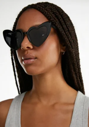 عینک آفتابی دی فرانکلین مدل D.franklin Love Heart Black / Black