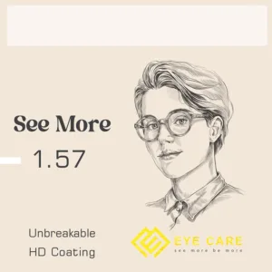 عدسی طبی سی مور See More 1.57 Unbreakable/HD Coating/ABBE:40