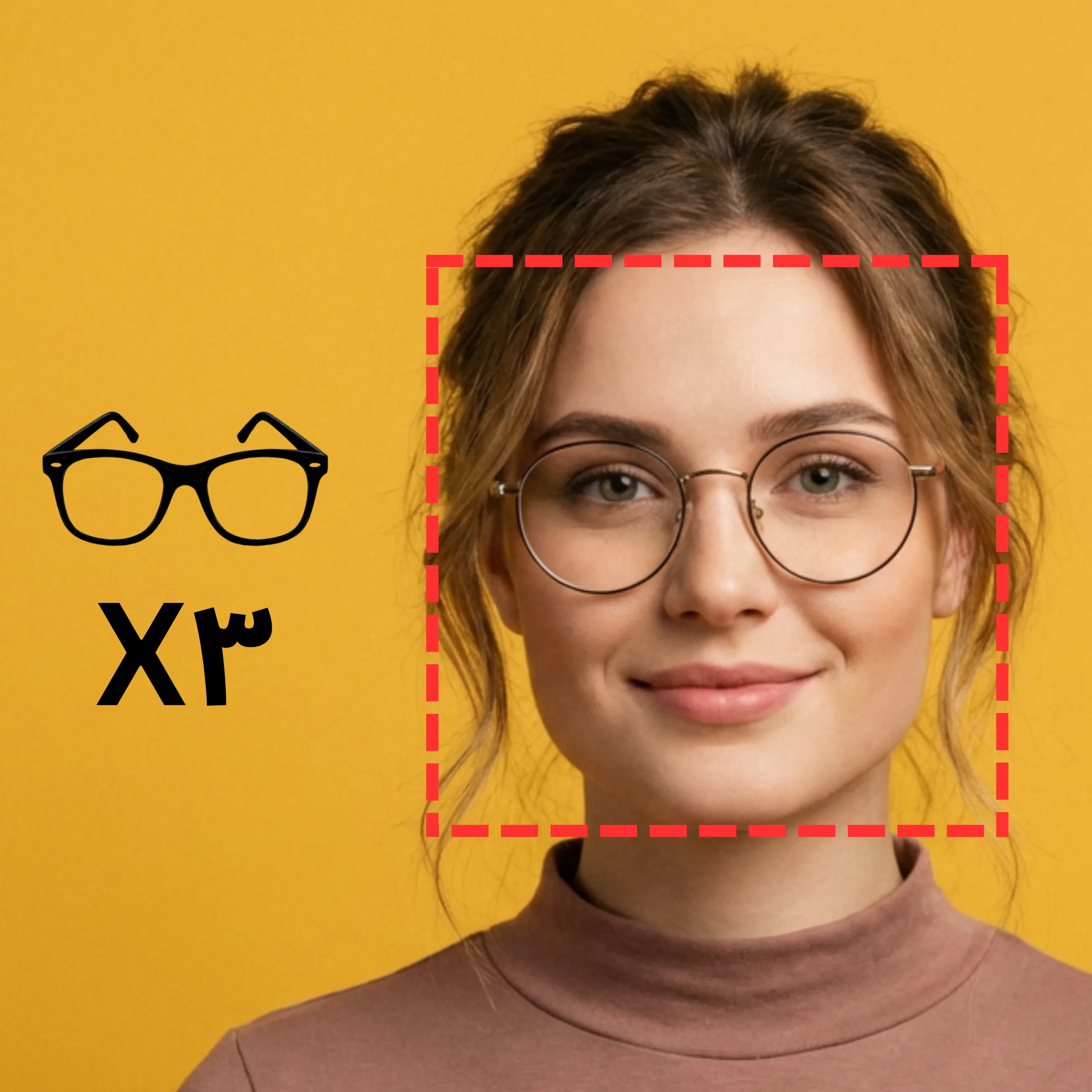 1 پکیج تست عینک طبی برای صورت مربعی (۳ عددی) - Image 1