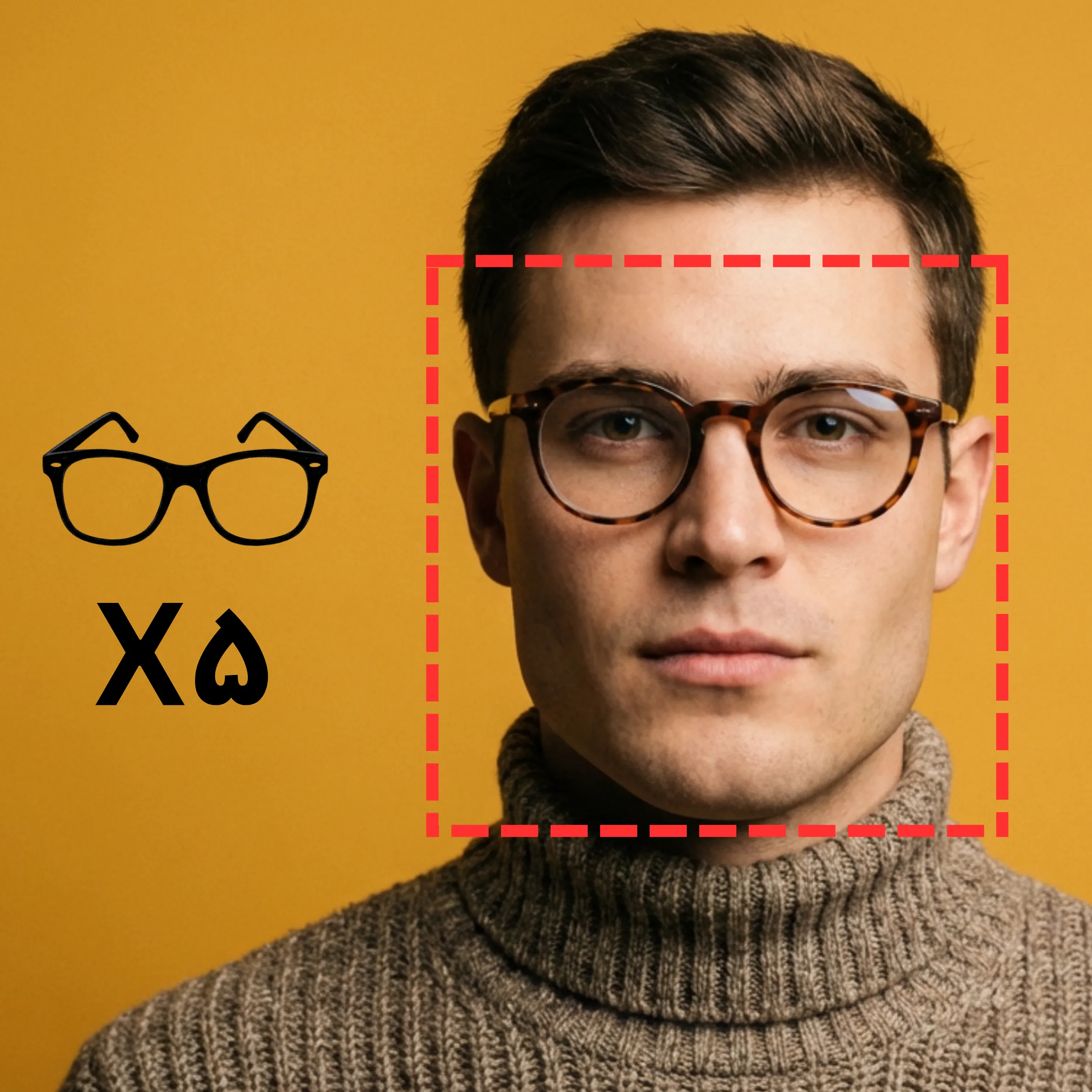 پکیج تست عینک طبی برای صورت مربعی (۵ عددی)