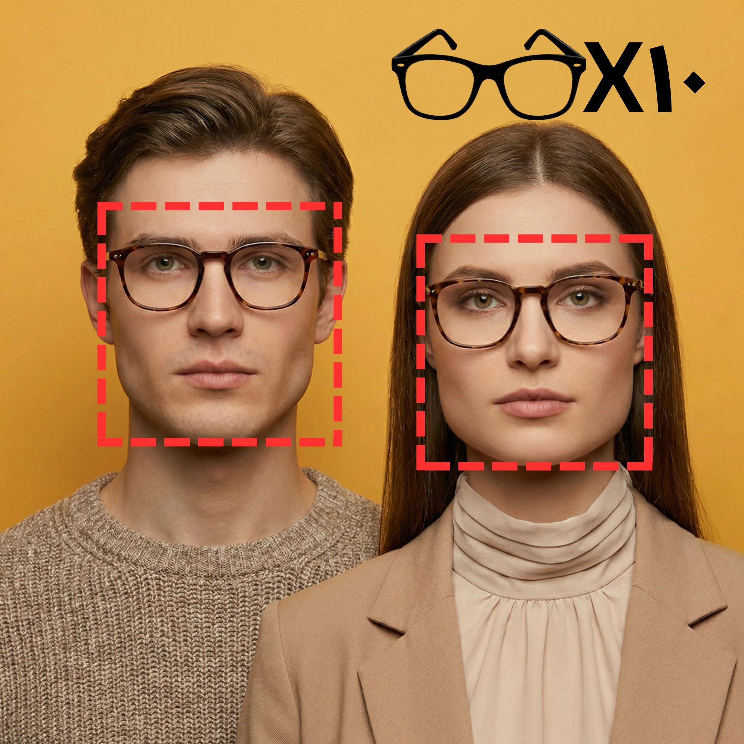 پکیج تست عینک طبی برای صورت مربعی (۱۰ عددی)