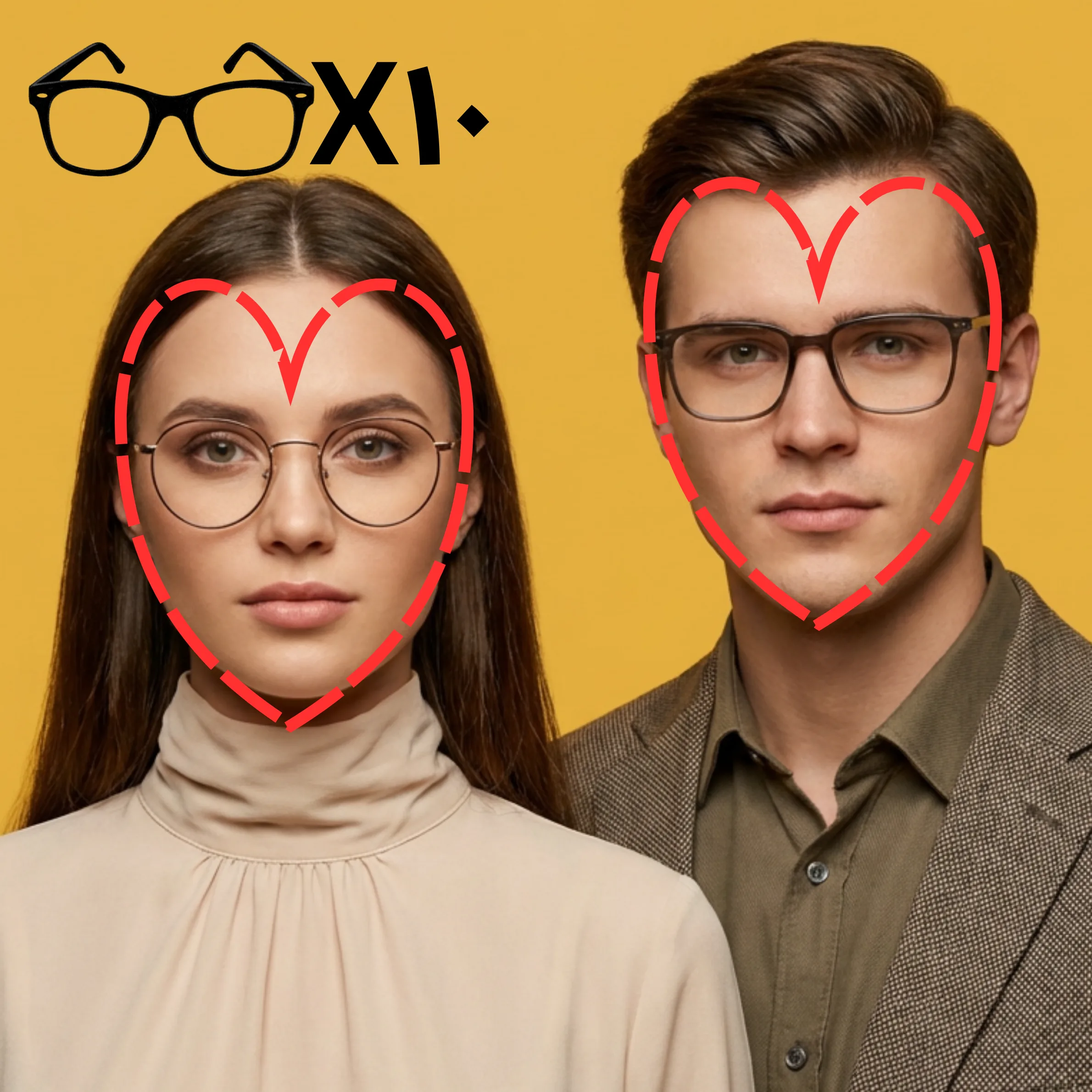 پکیج تست عینک طبی برای صورت قلبی (۱۰ عددی)