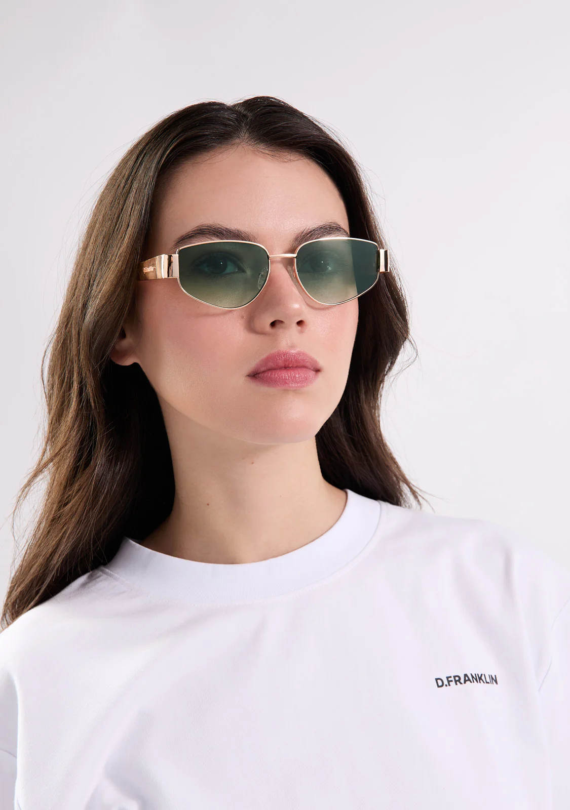 DFSU945001-GOLD-60 عینک آفتابی دی فرانکلین مدل D.franklin Cuprum Pilot Gold / Gradient Green - Image 1