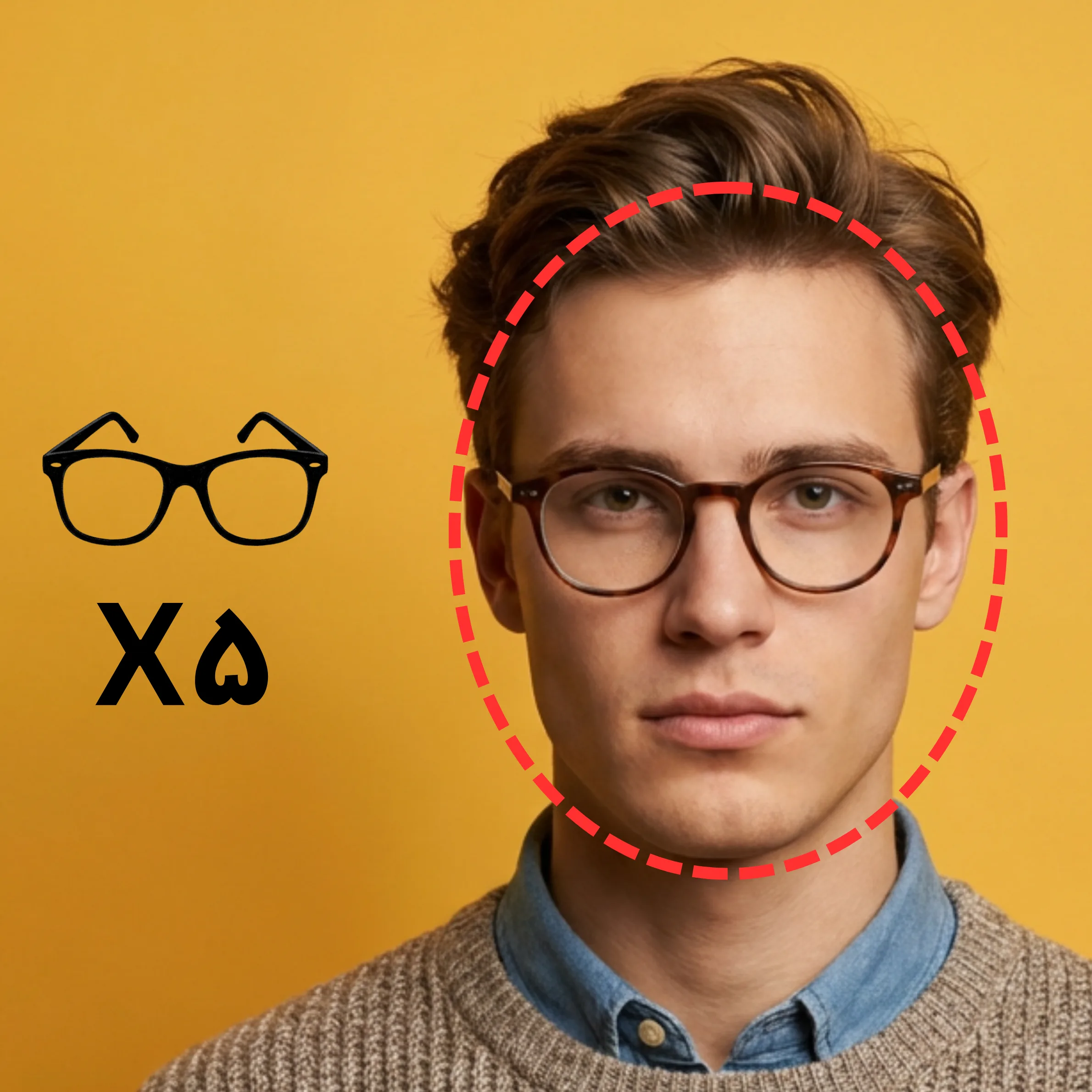 ۳X (1) پکیج تست عینک طبی برای صورت بیضی (۵ عددی) - Image 1