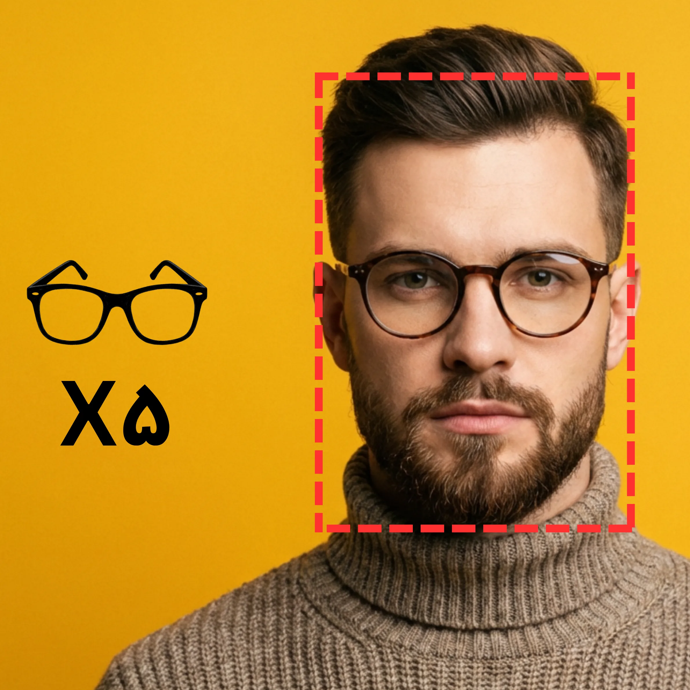 پکیج تست عینک طبی برای صورت کشیده مستطیلی (۵ عددی)