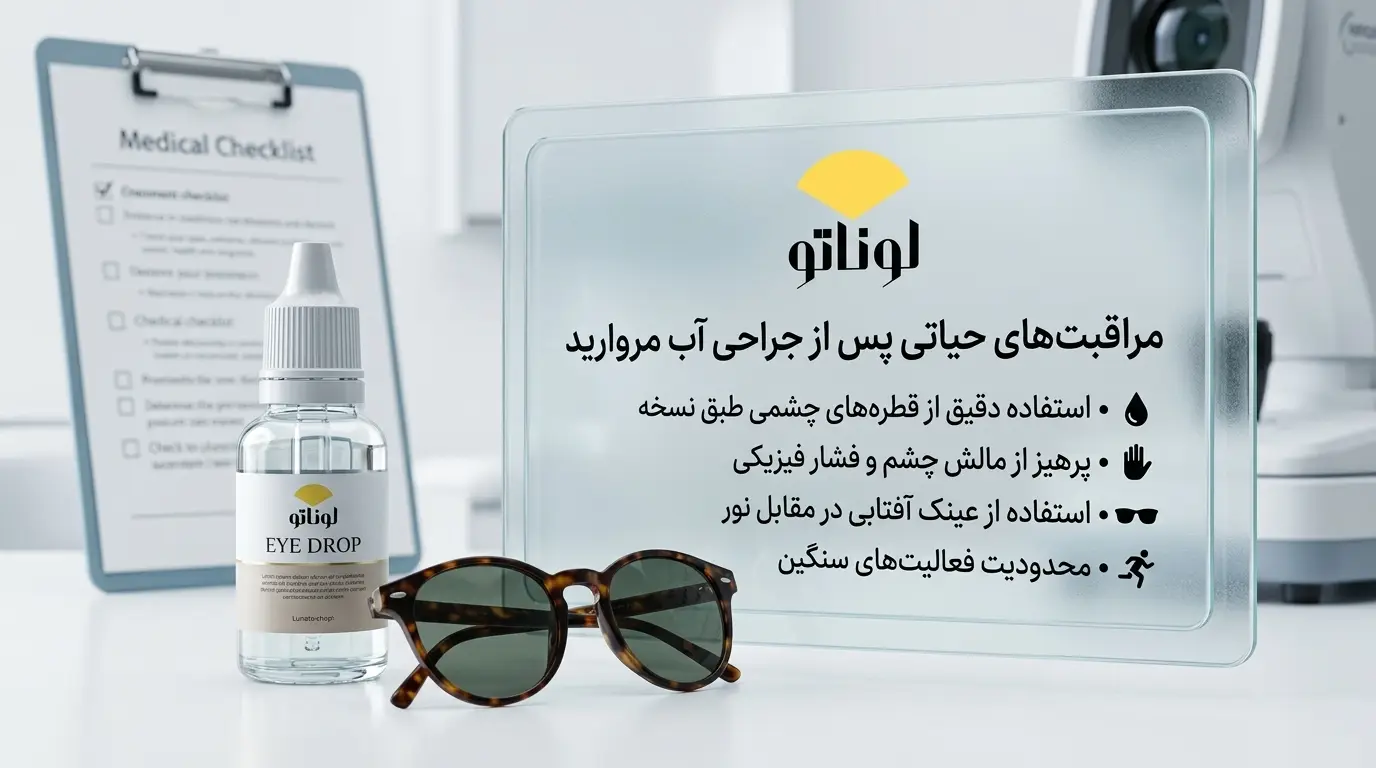 سایر مراقبت‌های مهم بعد از عمل آب مروارید