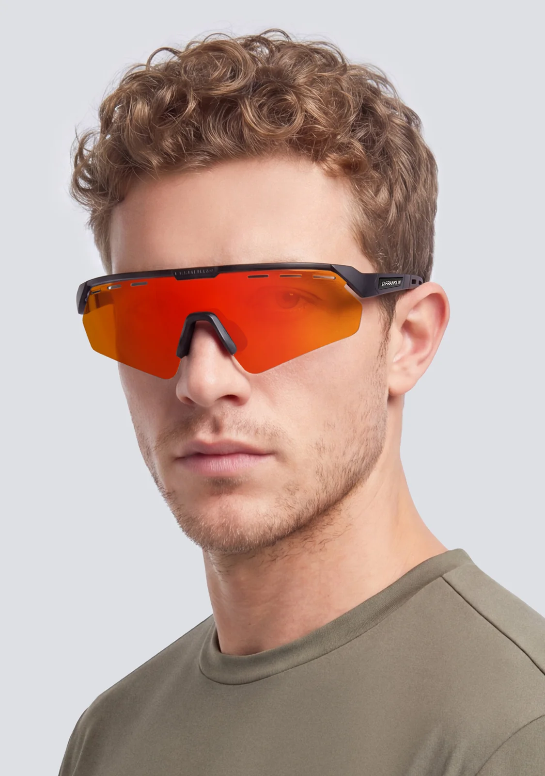 DFSU949002-RED-90 عینک آفتابی دی فرانکلین مدل D.franklin Thunder Fifty Low Matte Black / Photochromic Mirror Red - Image 1