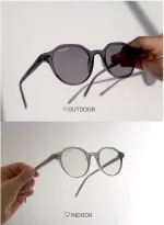 عینک آفتابی دی فرانکلین مدل D.franklin Ultra Light S Round Full Photochromic Grey / Grey - Image 5